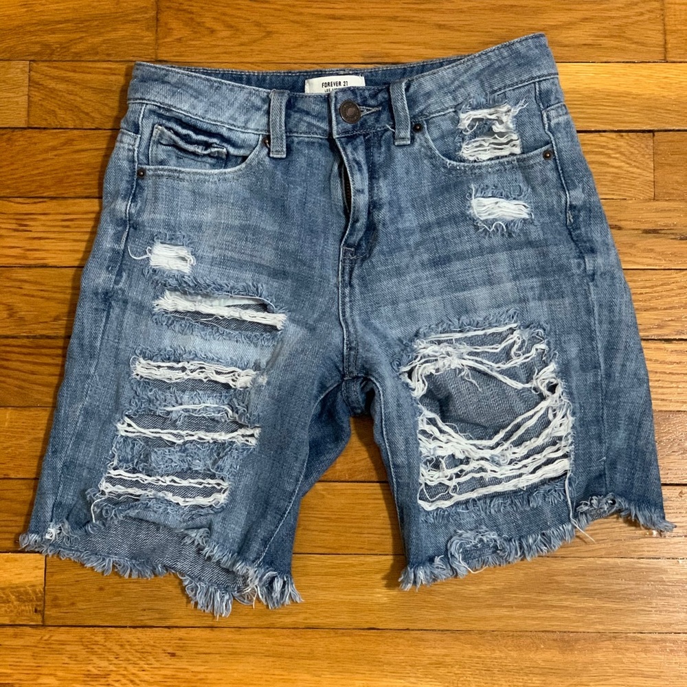 F21 Denim Bermuda Shorts